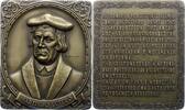 Personenmedaillen Portugal. Bronzeplakette Luther, Martin *10.11.1483 Eisleben +18.2.1546 Eisleben. -