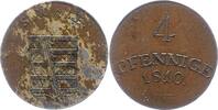 Sachsen-Weimar-Eisenach 4 Pfennig Carl August 1775-1828. -
