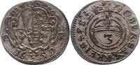 Sachsen-Albertinische Linie 3 Pfennig Johann Georg II. 1656-1680. -