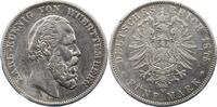 Württemberg 5 Mark Karl 1864-1891. -