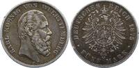 Württemberg 5 Mark Karl 1864-1891. -