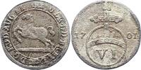 Braunschweig-Wolfenbüttel 6 Pfennig Rudolf August und Anton Ulrich 1685-1704. -