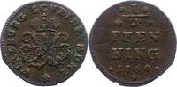 Würzburg-Bistum 1/2 Pfennig Adam Friedrich von Seinsheim 1755-1779. -