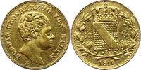 Baden-Durlach 10 Gulden Gold Ludwig 1818-1830. -