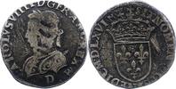 Frankreich 1/2 Teston Karl IX. 1560-1574. -