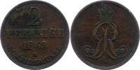Braunschweig-Calenberg-Hannover 2 Pfennig 1863 B Georg V. 1851-1866. Bel... 66.94 元 含税 ＋  50.20 元 运费