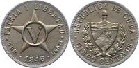 Cuba 5 Centavos Republik 1902-1962. -