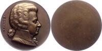 Personenmedaillen Große Einseitige Bronzemedaille Mozart, Wolfgang Amadeus * 27.1.1756 in Salzburg, + 5.12.1791 Wien, Komponist. -