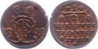 Würzburg-Bistum 1/2 Pfennig Karl Philipp von Greiffenklau-Vollraths 1749-1754. -