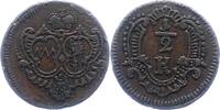 Würzburg-Bistum 1/2 Kreuzer Adam Friedrich von Seinsheim 1755-1779. -