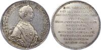Sachsen-Meiningen Silbermedaille Elisabeth Ernestine Antonie, Tochter Bernhards 1713-1766, Äbtissin von Gandersheim. -