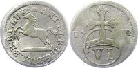 Braunschweig-Wolfenbüttel 6 Pfennig Anton Ulrich, allein 1704-1714. -