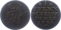 Brandenburg-Preußen Kupfer Pfennig 1791 A Friedrich Wilhelm II. 1786-179... 66.94 元 含税 ＋  50.20 元 运费