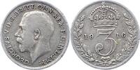 Großbritannien 3 Pence George V. 1910-1936. -