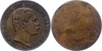 Sachsen-Altenburg Einseitger Kupferabschlag der Vorderseite. Ernst 1853-1908. -