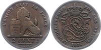 Belgien-Königreich 2 Centimes Leopold I. 1830-1865. -
