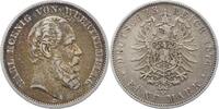 Württemberg 5 Mark Karl 1864-1891. -