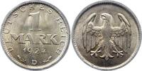 Weimarer Republik 1 Mark 1924 D Fast Stempelglanz 543.87 元 含税 ＋  50.20 元 运费