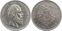 Württemberg 5 Mark Karl 1864-1891. -