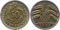 Weimarer Republik 50 Rentenpfennig 1924 D Sehr schön - vorzüglich 125.51 元 含税 ＋  50.20 元 运费