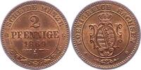 Sachsen-Albertinische Linie 2 Pfennig Johann 1854-1873. -