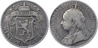 Zypern 9 Piaster Victoria 1837-1901. -