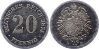Kleinmünzen 20 Pfennig 1874 D Schön - sehr schön 66.94 元 含税 ＋  50.20 元 运费