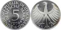 Münzen der Bundesrepublik Deutschland 5 Mark 1974 G Mark 1945-2001. Fast... 133.88 元 含税 ＋  50.20 元 运费