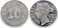 Straits Settlements 	Malaysia 10 Cents 1887 Sehr schön - vorzüglich 627.54 元 含税 ＋  50.20 元 运费