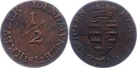 Sachsen-Meiningen 1/2 Kreuzer Bernhard Erich Freund 1803-1866. -