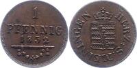 Sachsen-Meiningen Pfennig Bernhard Erich Freund 1803-1866. -