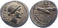 Republik Denar D. Iunius Brutus Albinus 48 v. Chr.. -