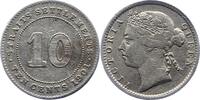 Straits Settlements 	Malaysia 10 Cent 1901 Sehr schön 125.51 元 含税 ＋  50.20 元 运费
