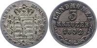 Sachsen-Meiningen 3 Kreuzer Bernhard Erich Freund 1803-1866. -