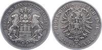 Hamburg 2 Mark 1876 J Sehr schön 711.21 元 含税 ＋  50.20 元 运费