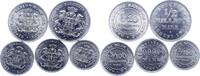 Hamburg Komplette Serie der Aluminium Notmünzen Freie und Hansestadt. -