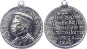 Personenmedaillen Tragbare versilberte Zinnmedaille Bismarck, Otto von *1815, +1898. -