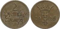 Danzig, Freie Stadt 2 Pfennig Wappen von Danzig -