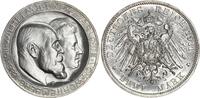 Württemberg 3 Mark Wilhelm II. 1891 - 1918 Hochzeit, hohes H von CHARLOTTE -