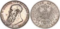Sachsen-Meiningen 5 Mark Georg II. 1866 - 1914 langer Bart -