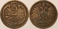 Österreich 2 Heller Franz Josef 1., 1848-1916 -