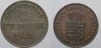 Sachsen 2 Pfennig Meiningen -
