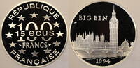 France 100 Francs 15 Ecus Big Ben -