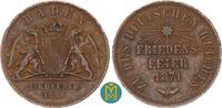 Baden-Durlach 1 Kreuzer Auf die Friedensfeier. Friedrich I. 1856–1907. -