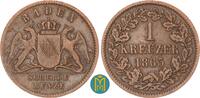 Baden-Durlach 1 Kreuzer Friedrich I. 1852-1907. -