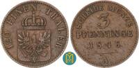 Brandenburg-Preussen 3 Pfennig Friedrich Wilhelm IV. 1840-1861. -