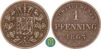 Bayern 1 Pfennig Maximilian II. Joseph 1848-1864. -