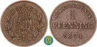 Bayern 1 Pfennig Ludwig II., 1864-1886. -