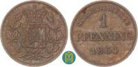 Bayern 1 Pfennig Maximilian II. Joseph 1848-1864. -