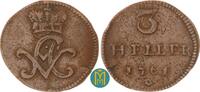 Sachsen-Meiningen 3 Heller Anton Ulrich 1746-1763. -